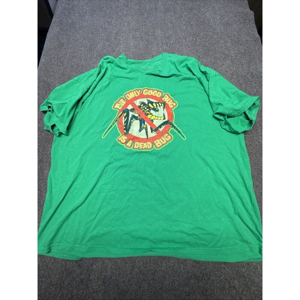 Men’s 5x Starship Trooper “ The Only Good Bug Is A Dead Bug” T-Shirt Green
